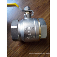 Válvula de bola de control de latón de 3-4 pulgadas con manija de hierro (YD-1021-2)